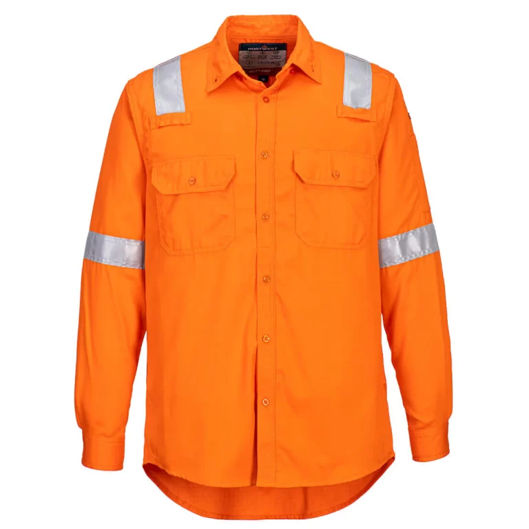 camisa de trabajo ignifuga naranja