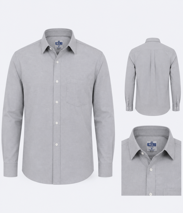 CAMISA OXFORD CREDITEX GRIS